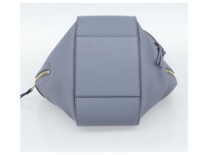 LOEWE Hammock Small Hand Bag Leather 2way Light Blue Gold - vista 5