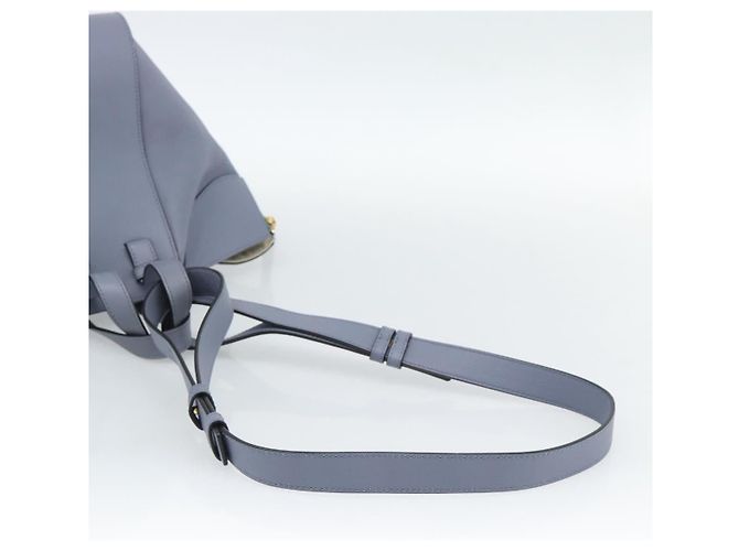 LOEWE Hammock Small Hand Bag Leather 2way Light Blue Gold - vista 8