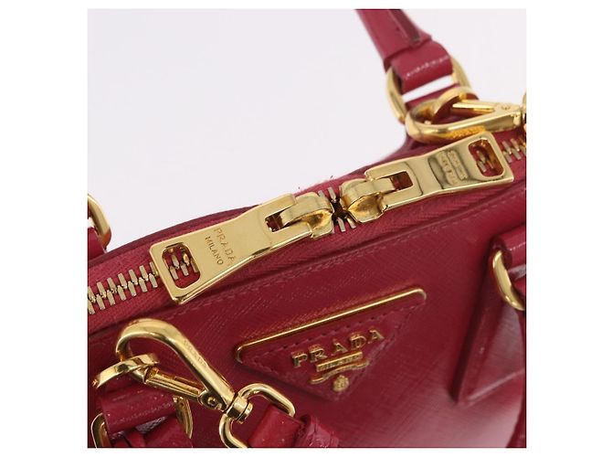 PRADA Hand Bag Saffiano Leather 2way Pink Gold - vista 18