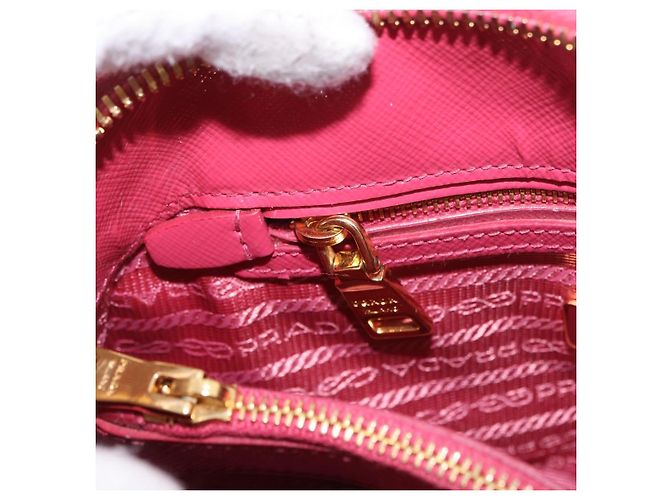 PRADA Hand Bag Saffiano Leather 2way Pink Gold - vista 28