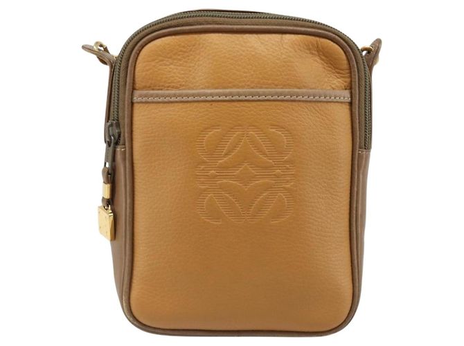 LOEWE Shoulder Bag Leather Brown gold - vista 13