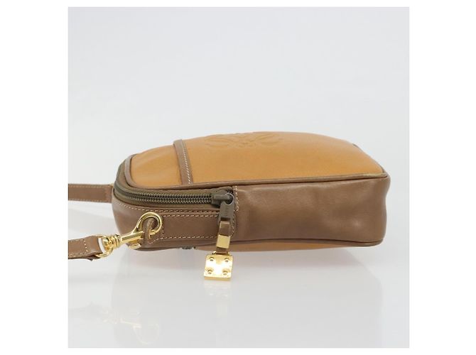 LOEWE Shoulder Bag Leather Brown gold - vista 4