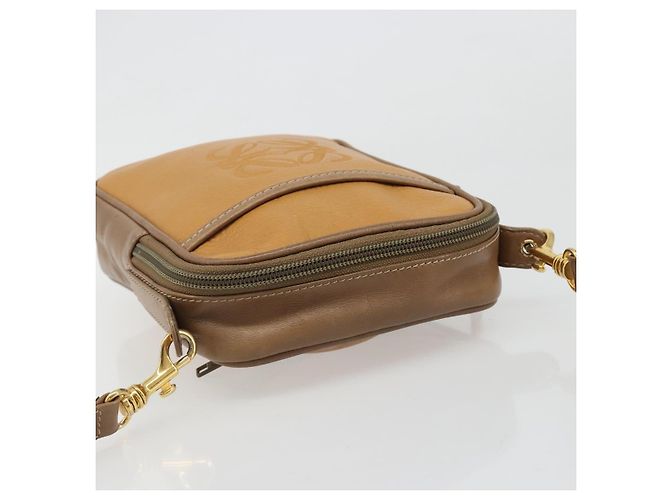 LOEWE Shoulder Bag Leather Brown gold - vista 6