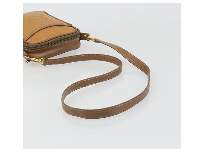 LOEWE Shoulder Bag Leather Brown gold - vista 7
