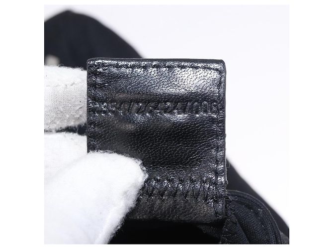 FENDI Mamma Baguette GM Shoulder Bag Cotton Jersey Black Silver - vista 24