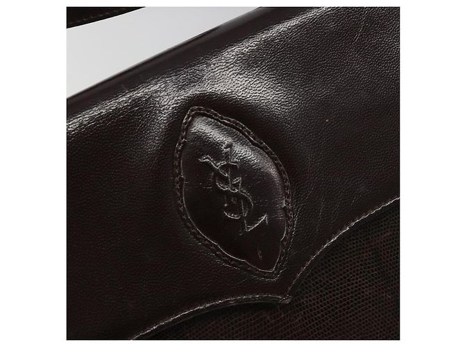 SAINT LAURENT Shoulder Bag Leather Brown Gold - vista 14