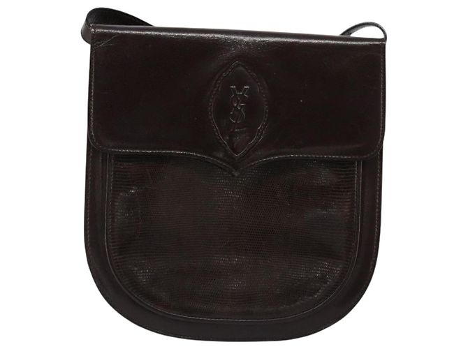 SAINT LAURENT Shoulder Bag Leather Brown Gold - vista 2
