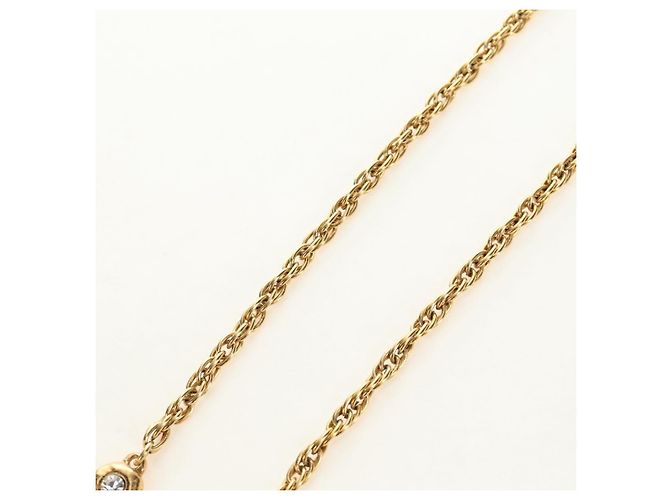 CHANEL COCO Mark Necklace metal Gold Tone CC - vista 4