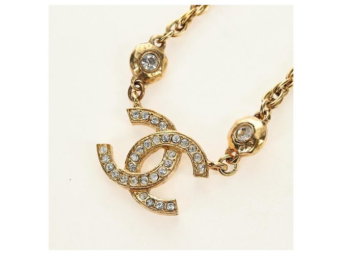 CHANEL COCO Mark Necklace metal Gold Tone CC - vista 8