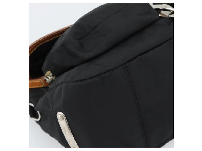 Miu Miu Shoulder Bag Nylon Black Silver - vista 11