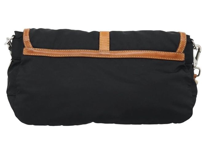 Miu Miu Shoulder Bag Nylon Black Silver - vista 3