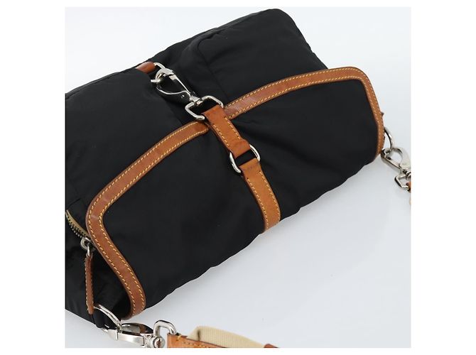 Miu Miu Shoulder Bag Nylon Black Silver - vista 6