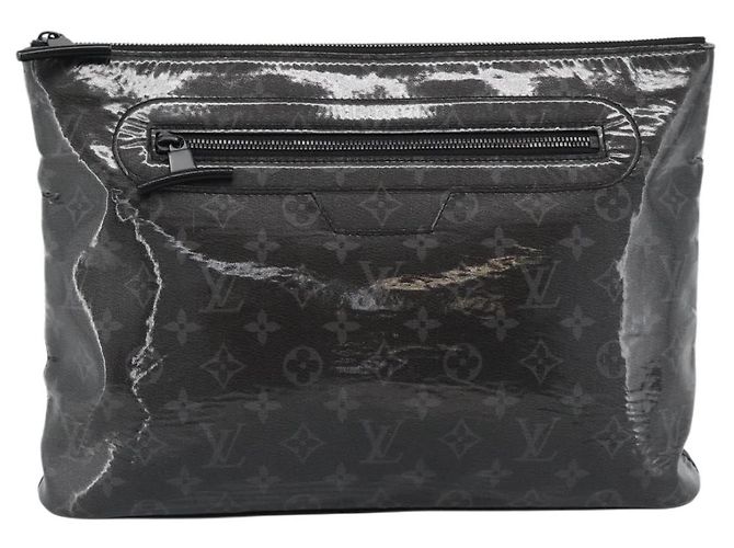 LOUIS VUITTON Monogram Eclipse Glaze Pochette Cosmos Black M63373 - vista 13