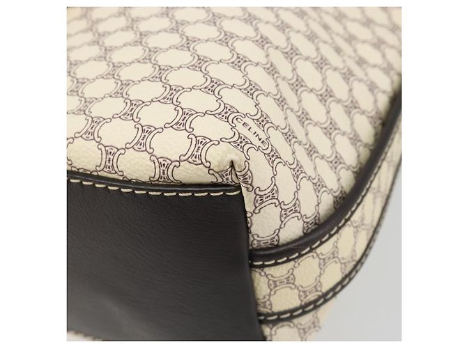 Céline CELINE Macadam Canvas Shoulder Bag PVC Leather Ivory Gold - vista 10