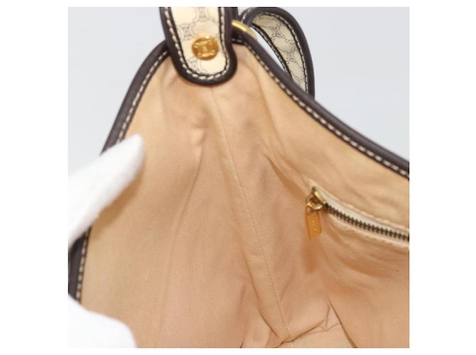 Céline CELINE Macadam Canvas Shoulder Bag PVC Leather Ivory Gold - vista 18
