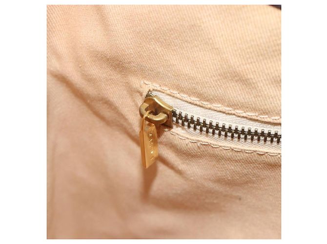 Céline CELINE Macadam Canvas Shoulder Bag PVC Leather Ivory Gold - vista 19