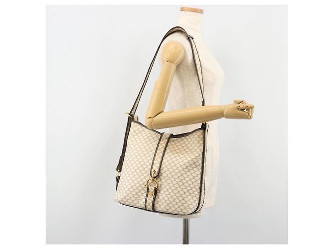 Céline CELINE Macadam Canvas Shoulder Bag PVC Leather Ivory Gold - vista 22