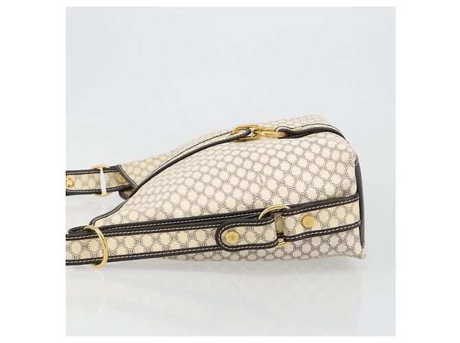 Céline CELINE Macadam Canvas Shoulder Bag PVC Leather Ivory Gold - vista 5