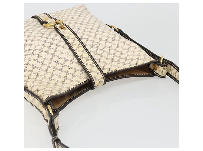 Céline CELINE Macadam Canvas Shoulder Bag PVC Leather Ivory Gold - vista 6