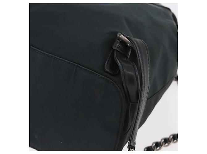 PRADA Chain Shoulder Backpack Nylon Green Silver - vista 15
