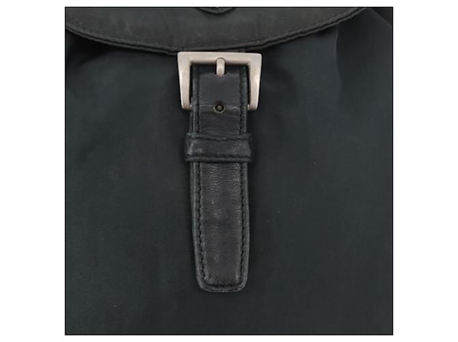 PRADA Chain Shoulder Backpack Nylon Green Silver - vista 16