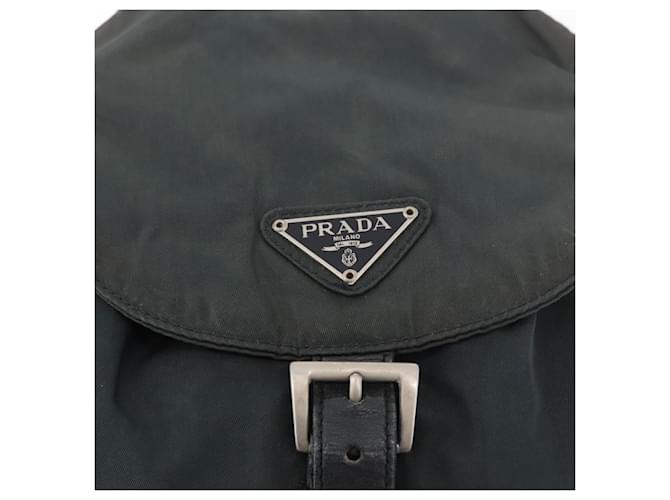 PRADA Chain Shoulder Backpack Nylon Green Silver - vista 17