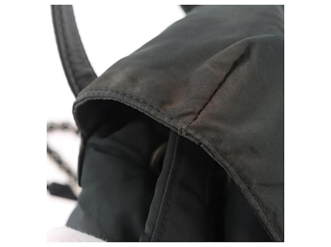 PRADA Chain Shoulder Backpack Nylon Green Silver - vista 18