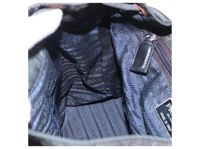 PRADA Chain Shoulder Backpack Nylon Green Silver - vista 24