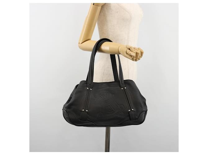 Céline CELINE Triomphe Hand Bag Leather Black Silver - vista 21