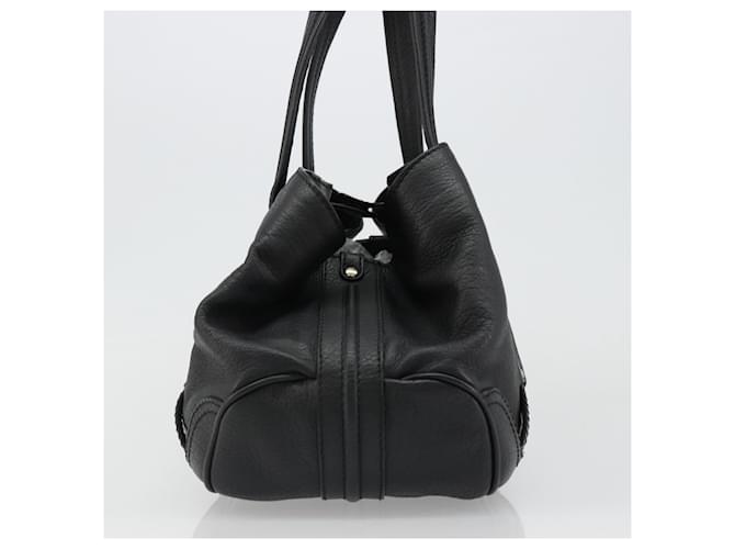Céline CELINE Triomphe Hand Bag Leather Black Silver - vista 5