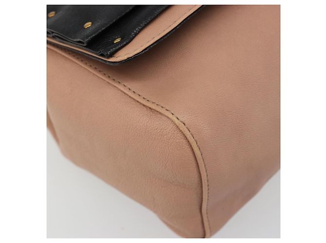 Chloé Chloe Chain June Shoulder Bag Leather Pink Gold - vista 12