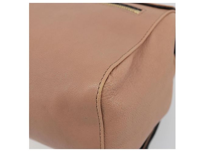 Chloé Chloe Chain June Shoulder Bag Leather Pink Gold - vista 13