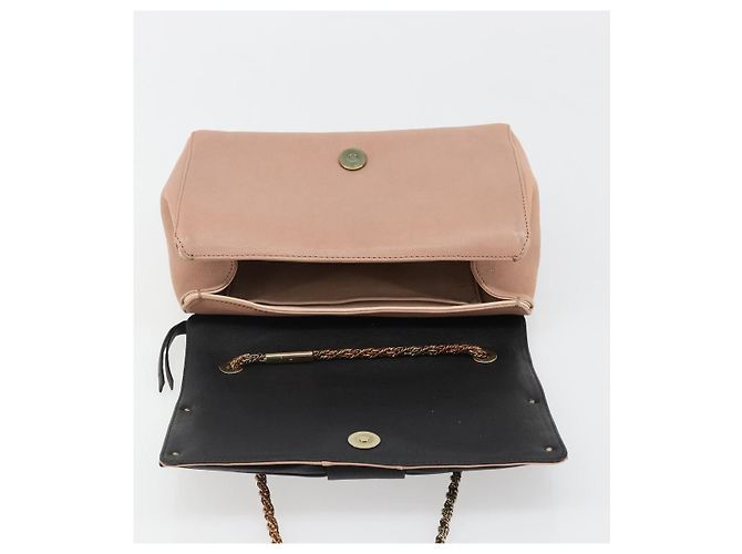 Chloé Chloe Chain June Shoulder Bag Leather Pink Gold - vista 16