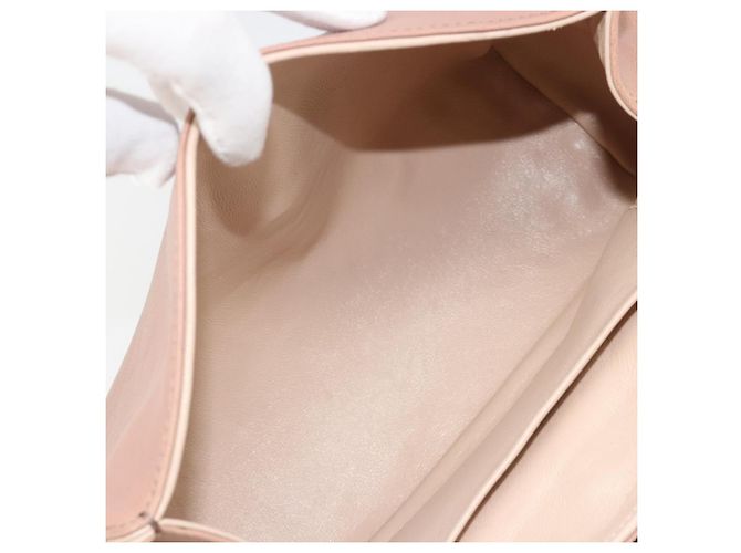Chloé Chloe Chain June Shoulder Bag Leather Pink Gold - vista 18