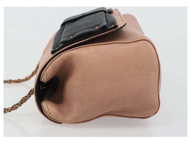 Chloé Chloe Chain June Shoulder Bag Leather Pink Gold - vista 5