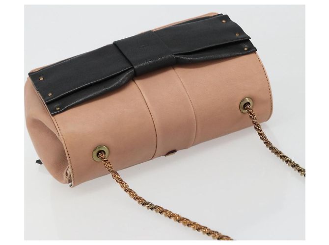 Chloé Chloe Chain June Shoulder Bag Leather Pink Gold - vista 6
