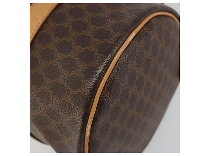 Céline CELINE Macadam Canvas Shoulder Bag PVC Leather Brown Gold - vista 12