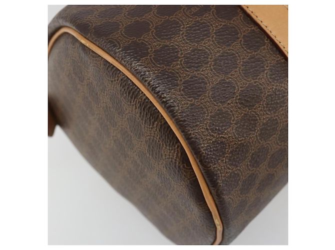 Céline CELINE Macadam Canvas Shoulder Bag PVC Leather Brown Gold - vista 13