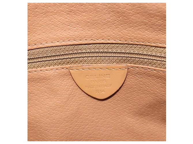 Céline CELINE Macadam Canvas Shoulder Bag PVC Leather Brown Gold - vista 16