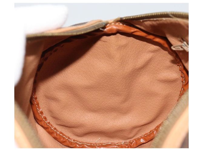 Céline CELINE Macadam Canvas Shoulder Bag PVC Leather Brown Gold - vista 19