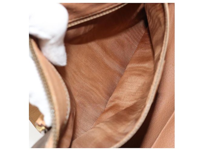Céline CELINE Macadam Canvas Shoulder Bag PVC Leather Brown Gold - vista 21
