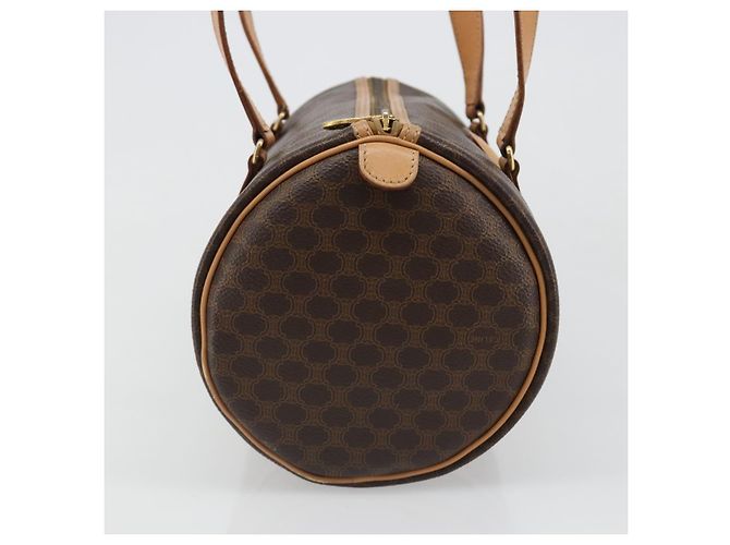 Céline CELINE Macadam Canvas Shoulder Bag PVC Leather Brown Gold - vista 5