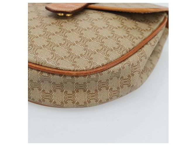 Céline CELINE Bolso de hombro de lona Macadam PVC Beige Dorado - vista 10