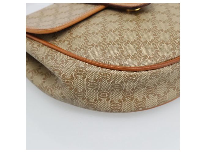 Céline CELINE Bolso de hombro de lona Macadam PVC Beige Dorado - vista 11