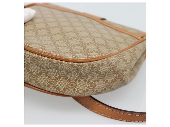 Céline CELINE Bolso de hombro de lona Macadam PVC Beige Dorado - vista 12