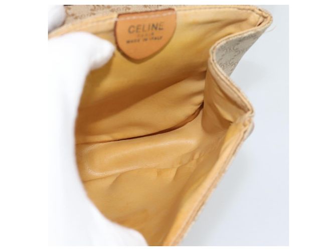 Céline CELINE Bolso de hombro de lona Macadam PVC Beige Dorado - vista 17