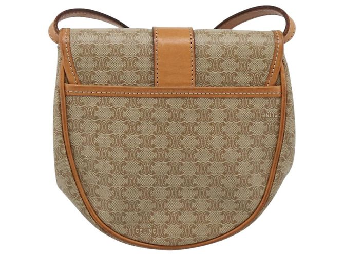 Céline CELINE Bolso de hombro de lona Macadam PVC Beige Dorado - vista 3