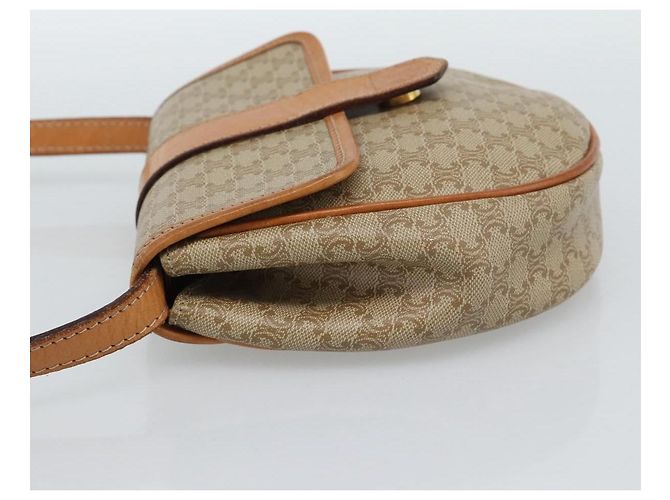 Céline CELINE Bolso de hombro de lona Macadam PVC Beige Dorado - vista 5