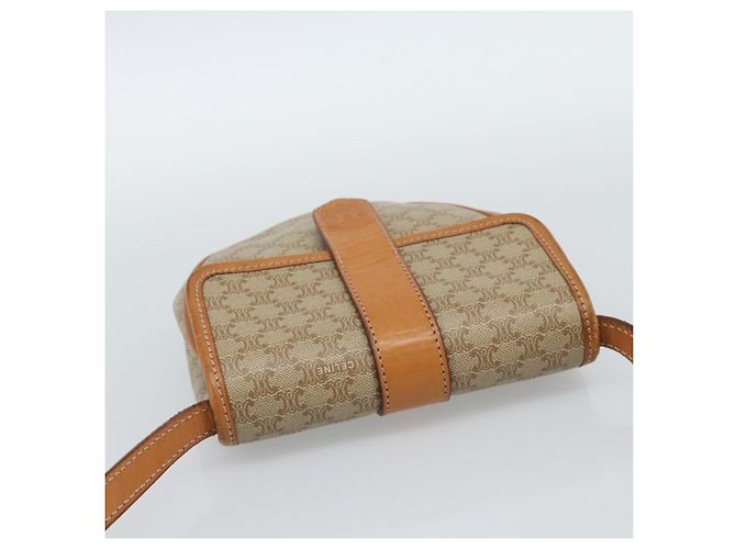 Céline CELINE Bolso de hombro de lona Macadam PVC Beige Dorado - vista 6