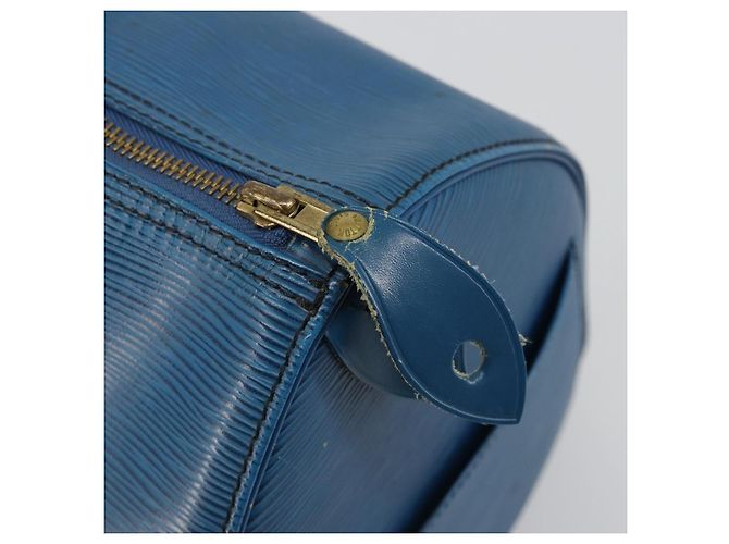 LOUIS VUITTON Epi Speedy 35 Hand Bag Toledo Blue M42995 LV - vista 15